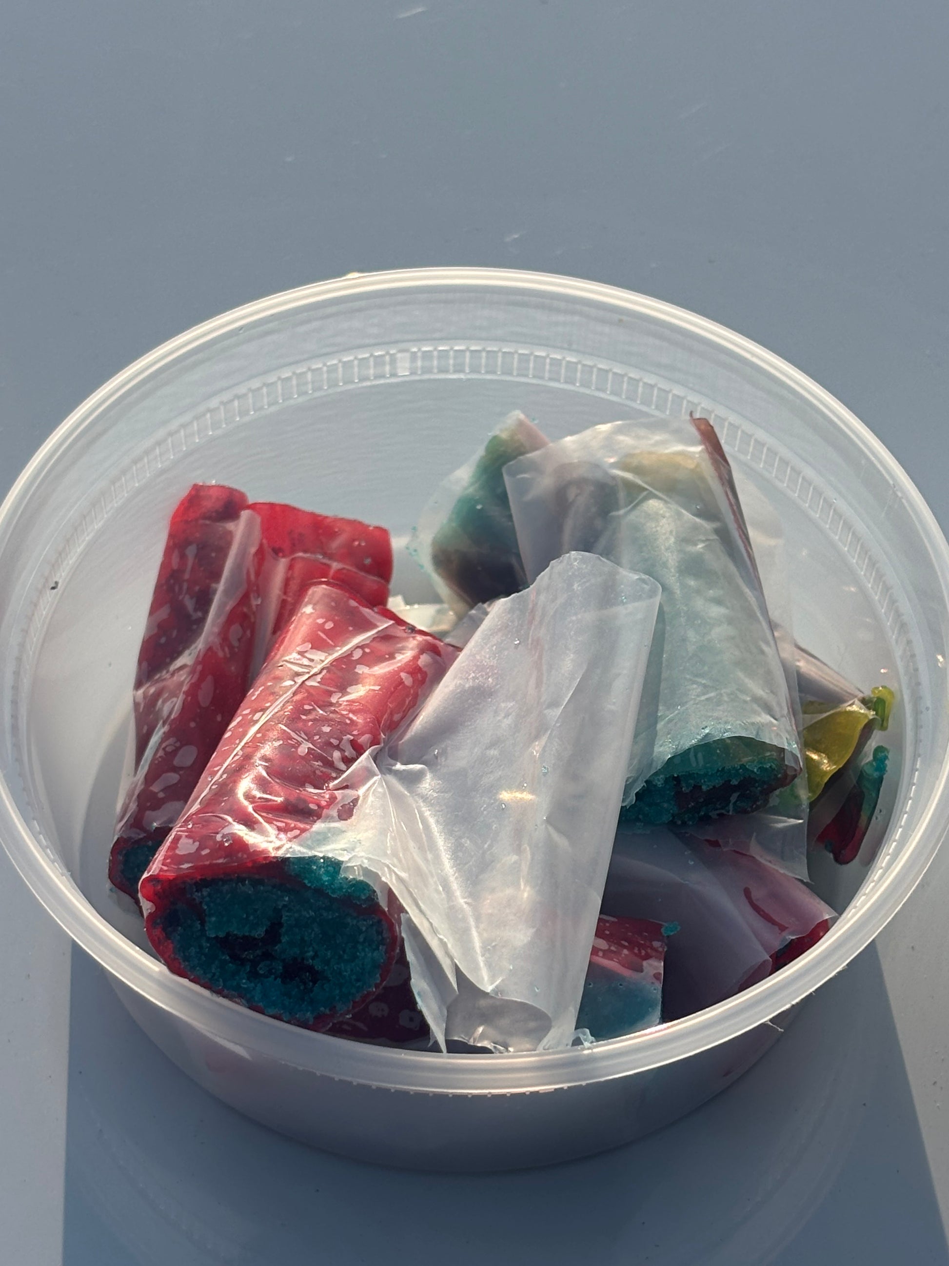 Blue Razz Holy Moly Sour Fruit RollUp  6oz container