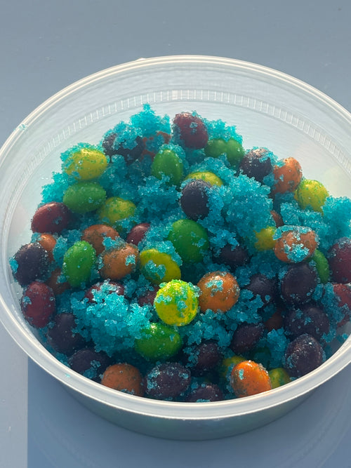 Blue Razz Holy Moly Sour Skittles 12oz container