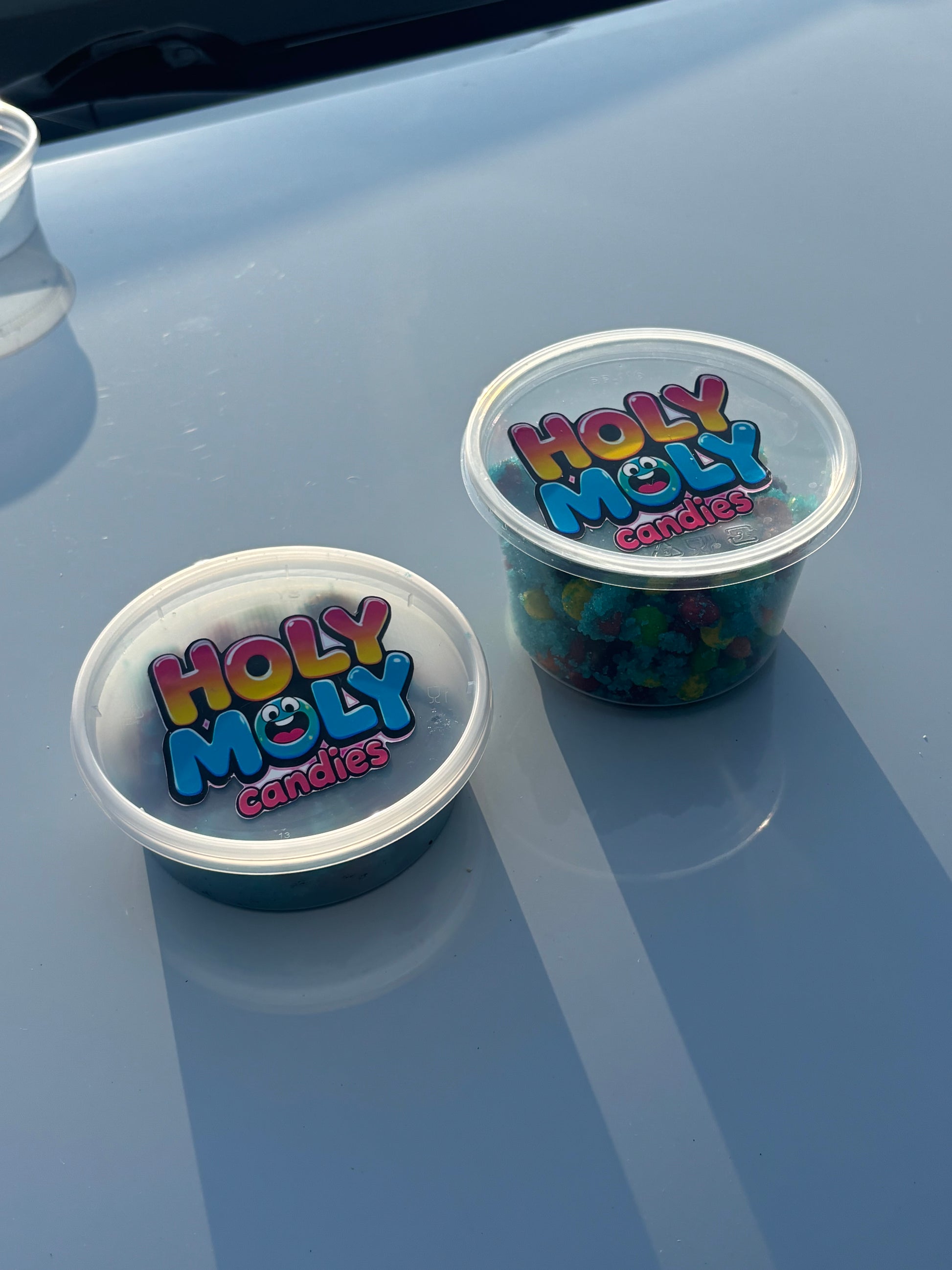 Blue Razz Holy Moly Sour Clusters 12oz Container